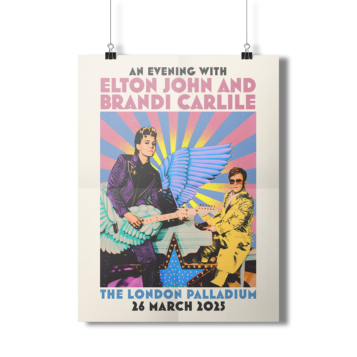 Elton John - London Palladium A2 Litho Print