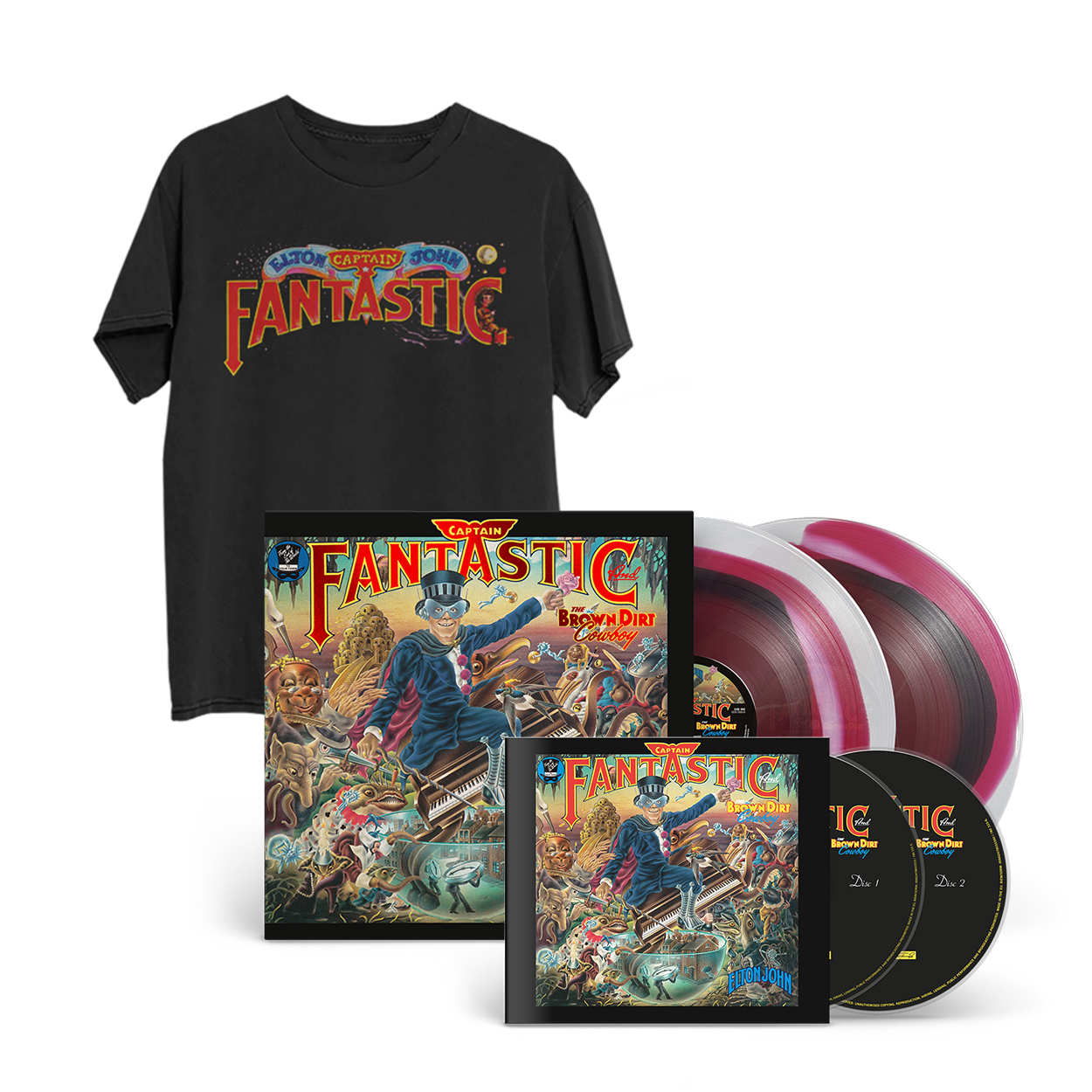 Captain Fantastic (50th Anniversary Edition): Vinyl 2LP, 2CD & T-Shirt Bundle