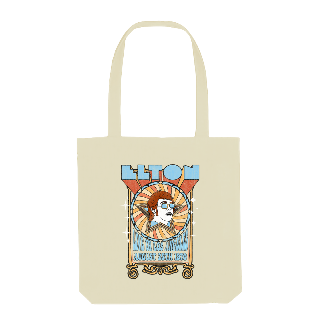 Elton John - Live in Los Angeles Aug 25th 1970 Tote Bag