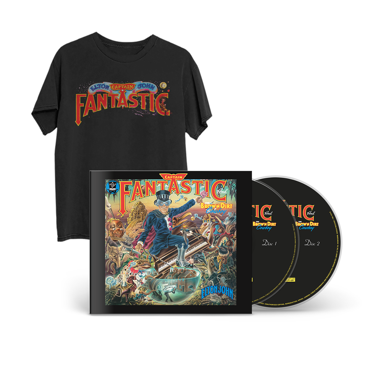 Captain Fantastic (50th Anniversary Edition): 2CD & T-Shirt Bundle