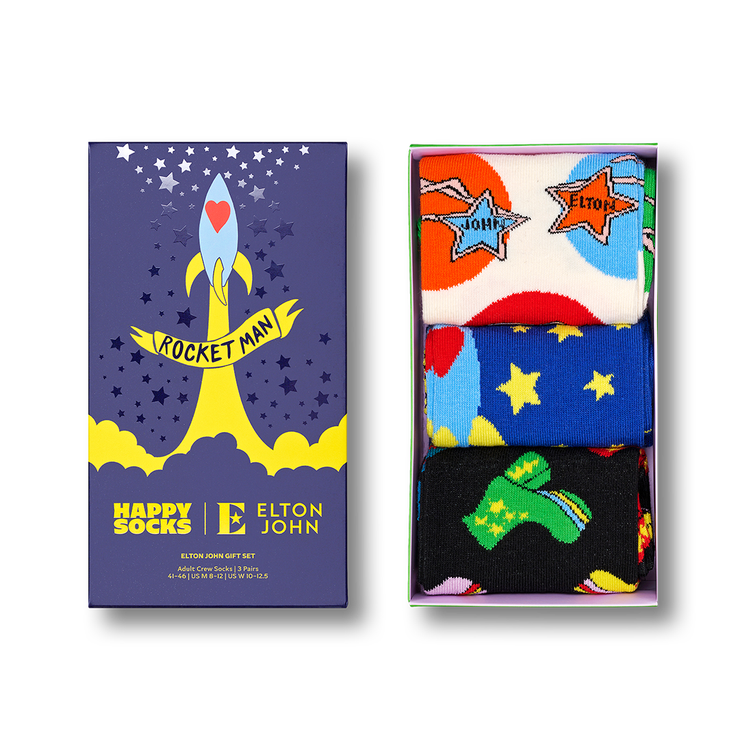 Elton John - Elton John x Happy Socks 3-Pack Gift Set