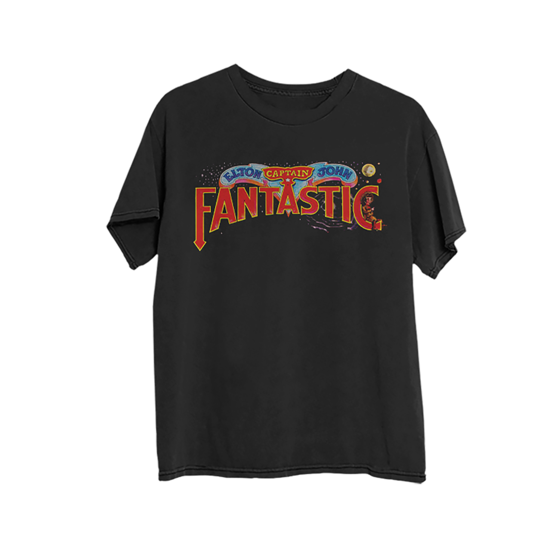 Elton John - Captain Fantastic Black T-Shirt