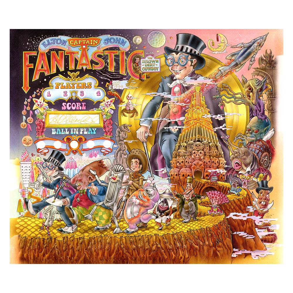 The Fantastic Kingdom」◆レア物50年前の1974年 Captain Fantastic 50th Anniversary Litho - Elton John