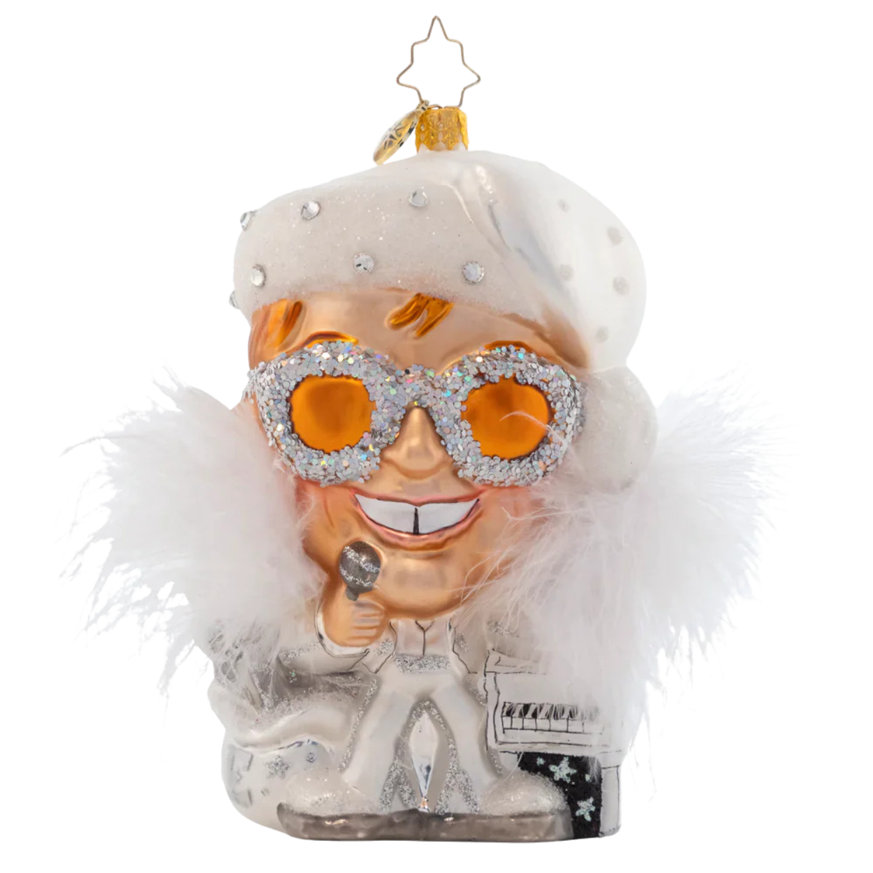 Elton John x Radko - Star Ornament - Elton John