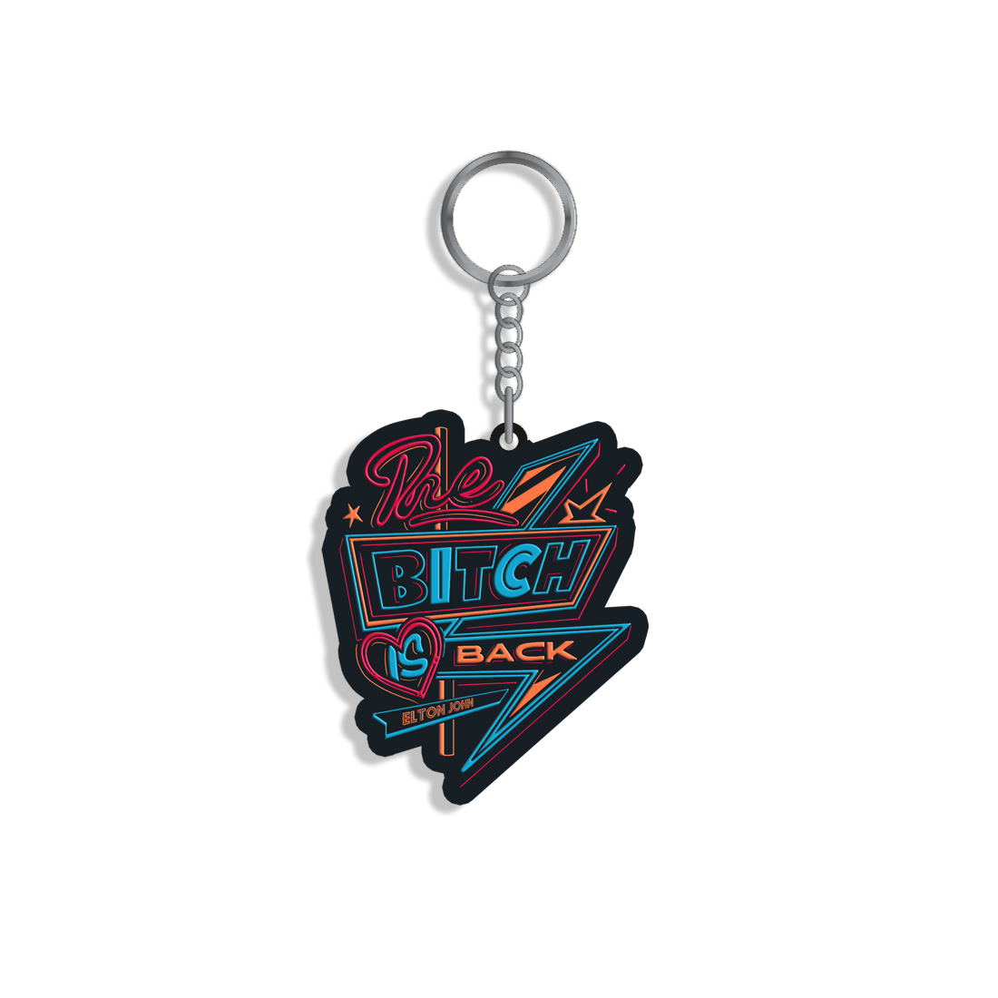 Elton John - The Bitch Is Back Sign Keyring
