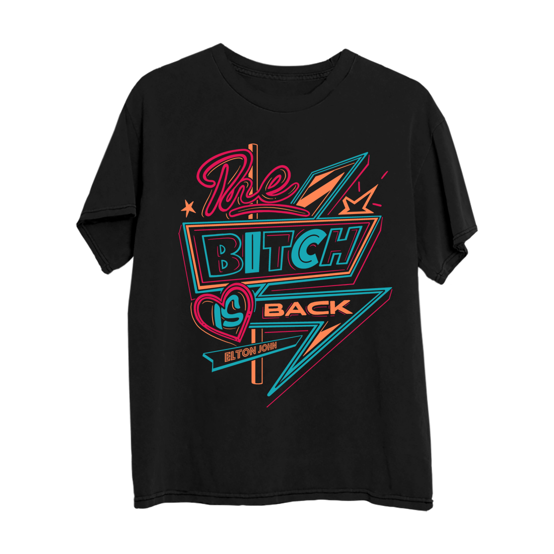 Elton John - The Bitch Is Back Sign T-Shirt