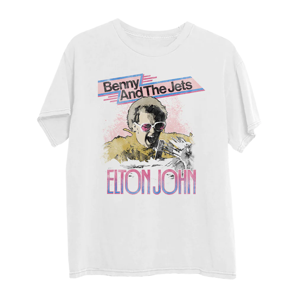 Elton John - Bennie And The Jets Watercolor Photo T-Shirt