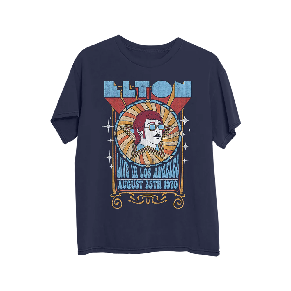 Elton John - Live in Los Angeles Aug 25th 1970 T-Shirt