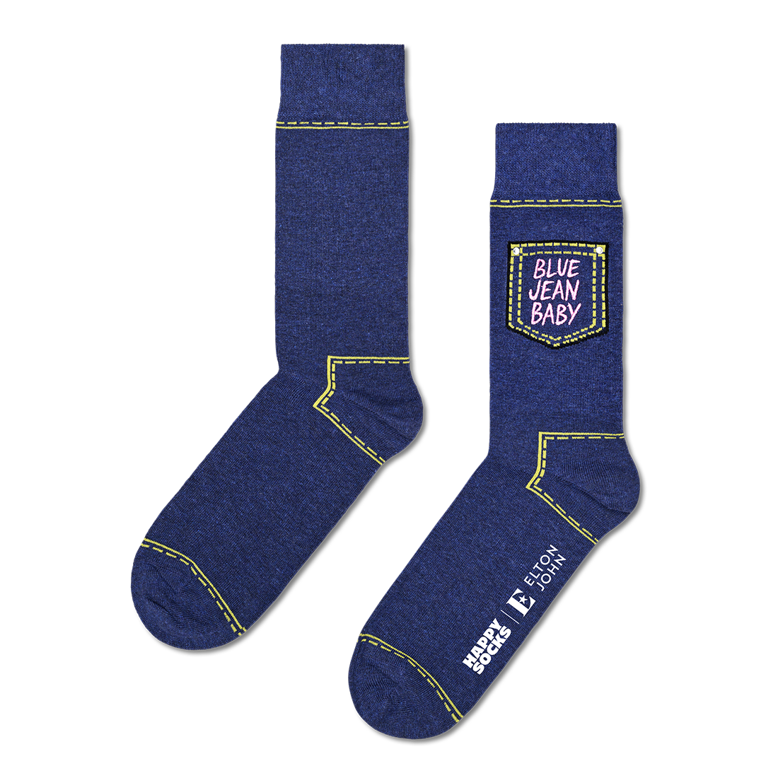 Elton John - Elton John x Happy Socks Blue Jean Baby Socks