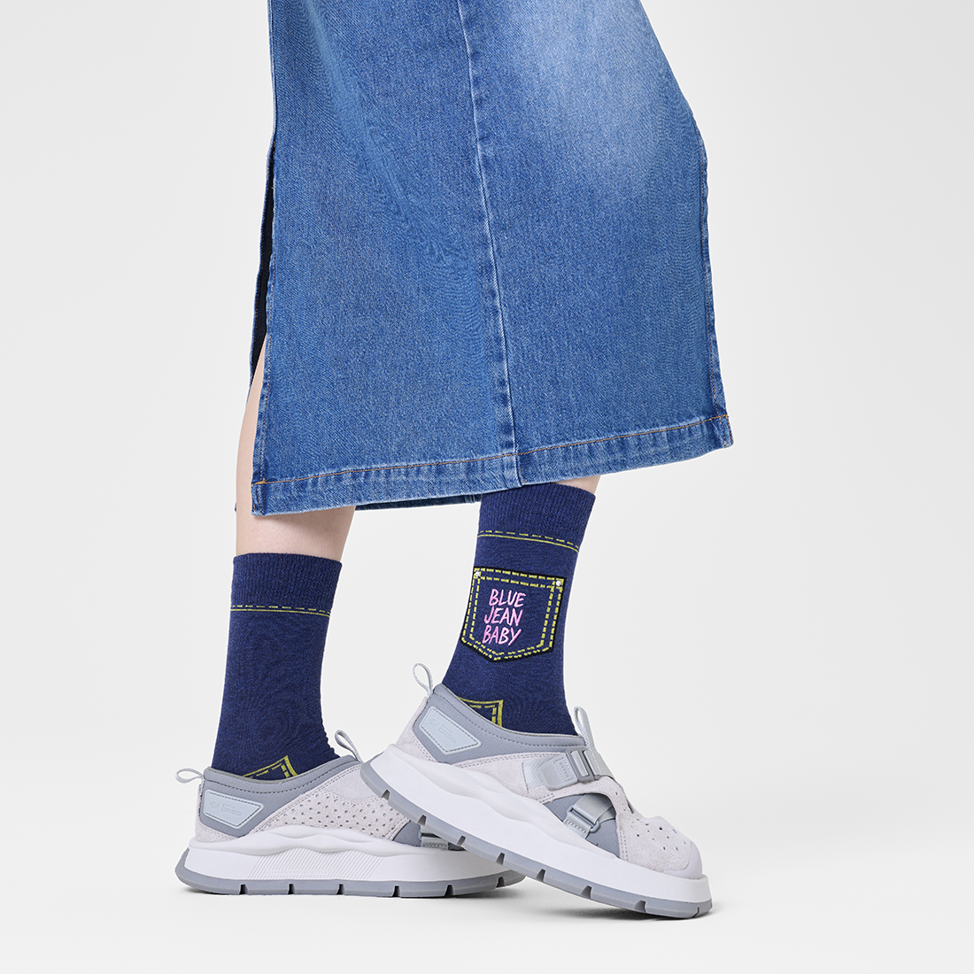 Elton John - Elton John x Happy Socks Blue Jean Baby Socks