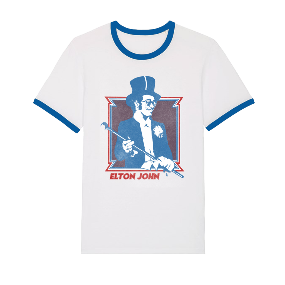 Elton John - Top Hat Ringer T-Shirt