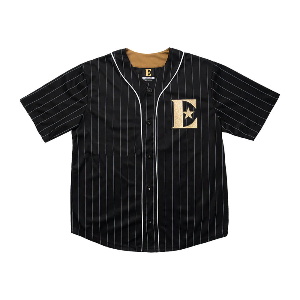 Black pinstripe baseball jersey hotsell