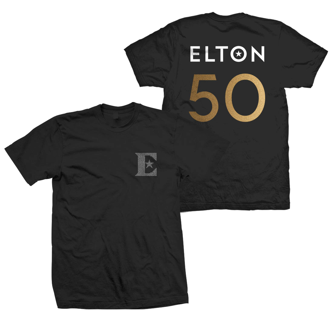 Elton John - Diamante Logo Anniversary T-Shirt 