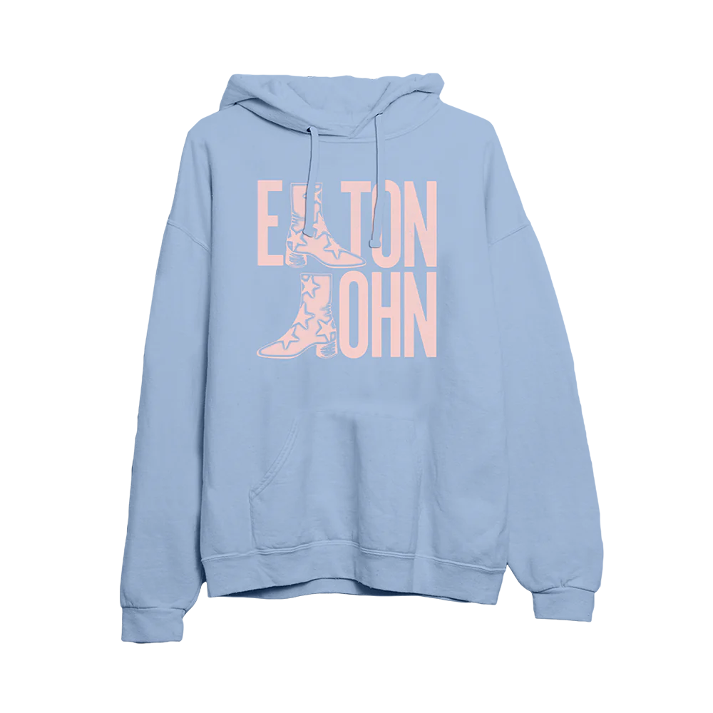 Elton John - Troubadour Boot Blue Hoodie