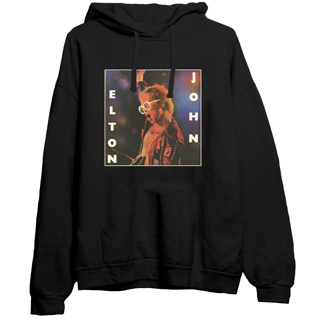 Elton John - Gradient Square Photo Cover Hoodie