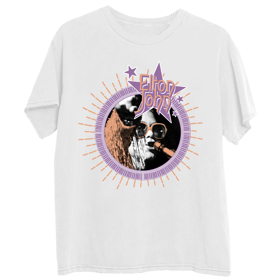 Elton John - GYBR Sunburst Piano Frame Photo Tee