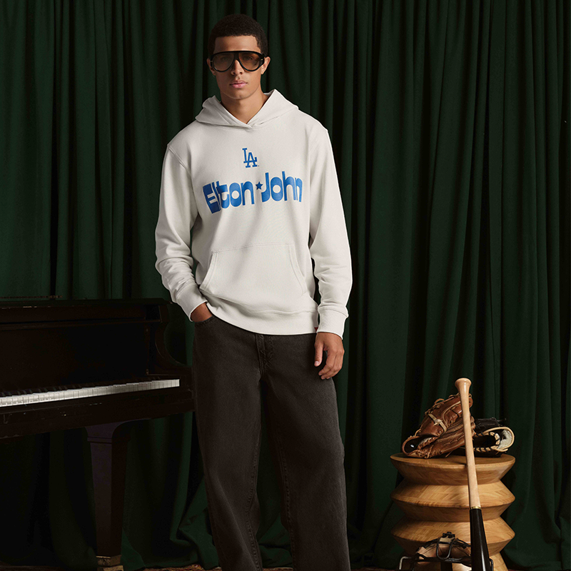 Elton John - Elton John x Sportiqe Grey Dodgers Hoodie
