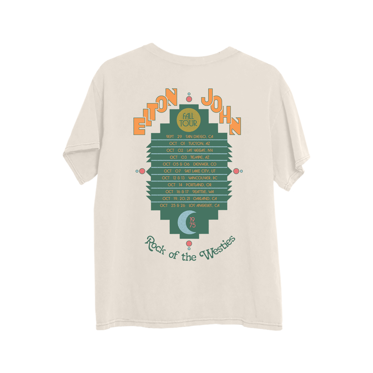 Elton John - Rock of the Westies Cream T-Shirt