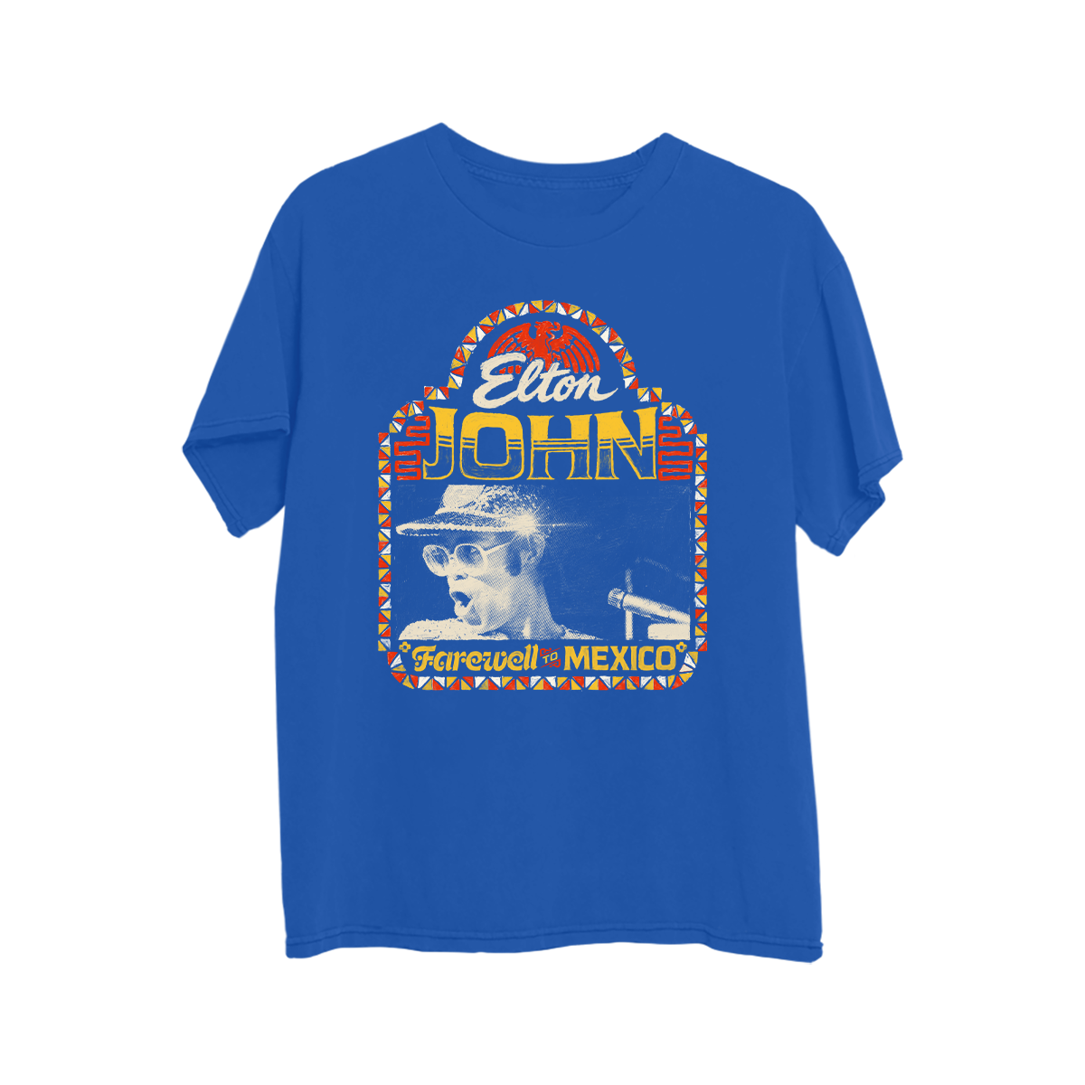Elton John - Blue Hand-Painted T-Shirt