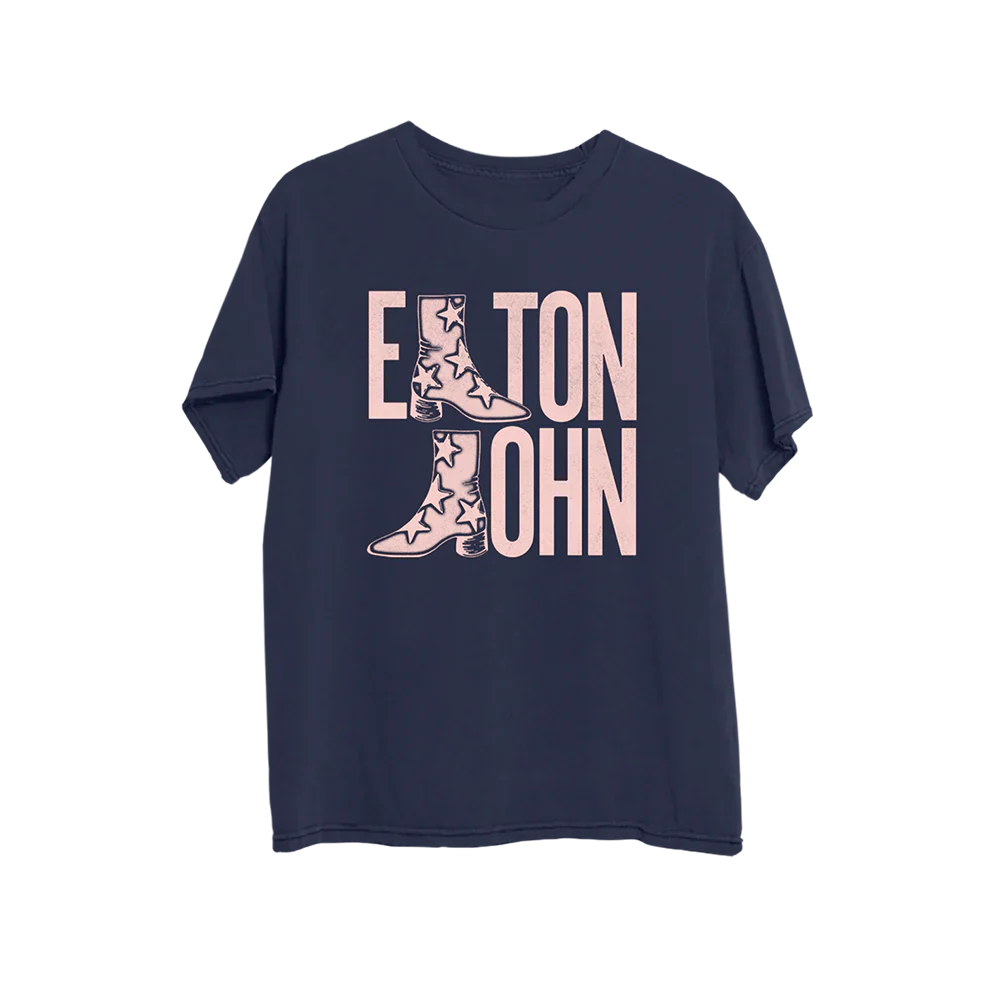 Elton John: Vinyl LP + Troubadour Boot Navy T-Shirt + Tote
