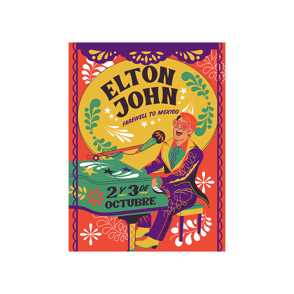 Elton John - Farewell to Mexico Event Poster