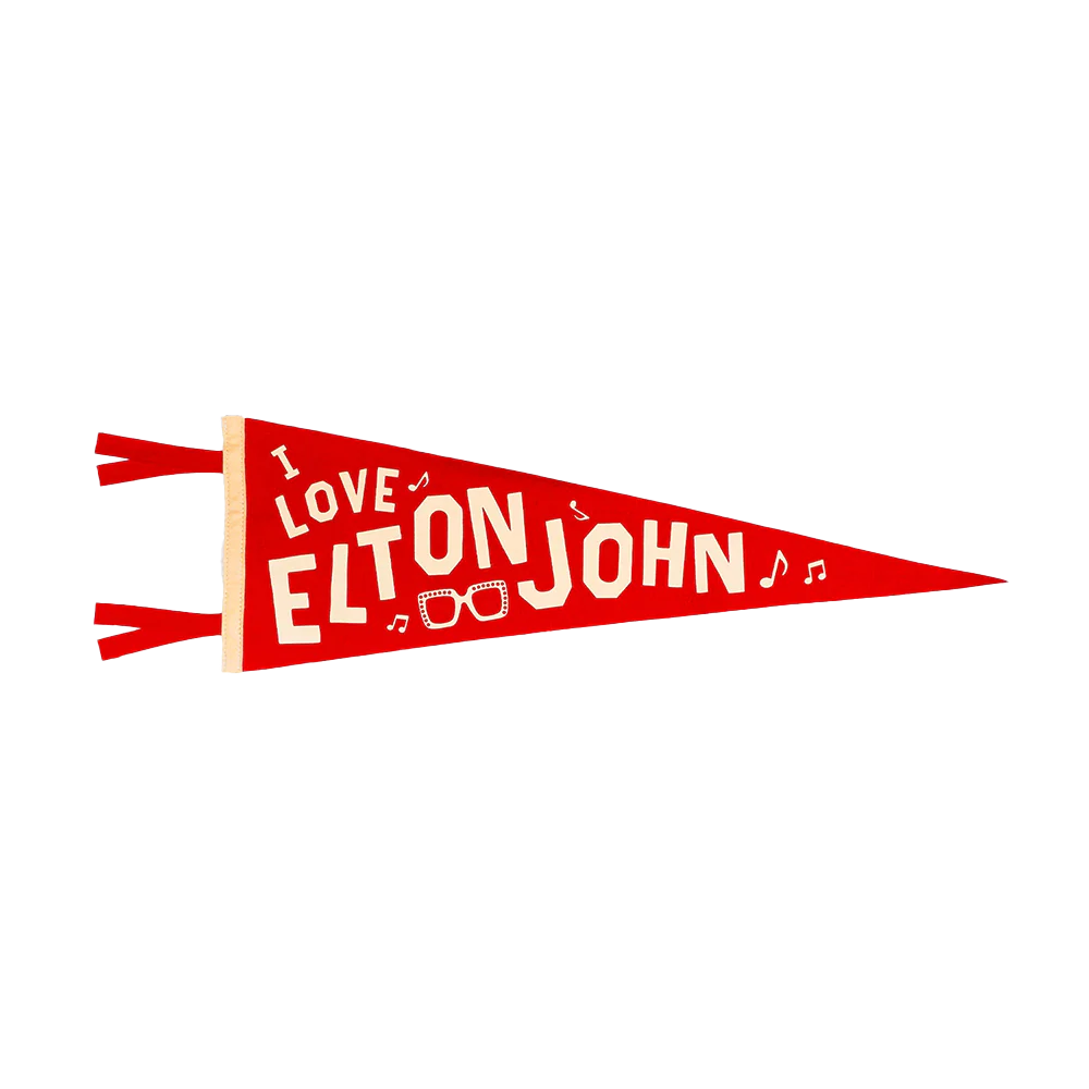 Elton John - Elton John x Oxford Pennant - I Love Elton John Pennant