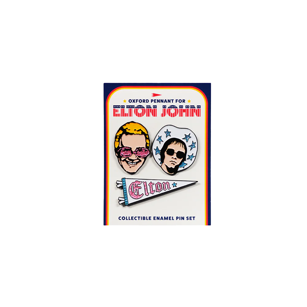 Elton John - Elton John x Oxford Pennant - Elton John Enamel Pin Set