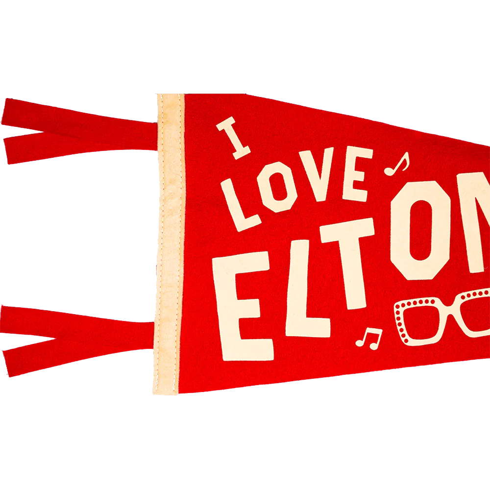 Elton John - Elton John x Oxford Pennant - I Love Elton John Pennant