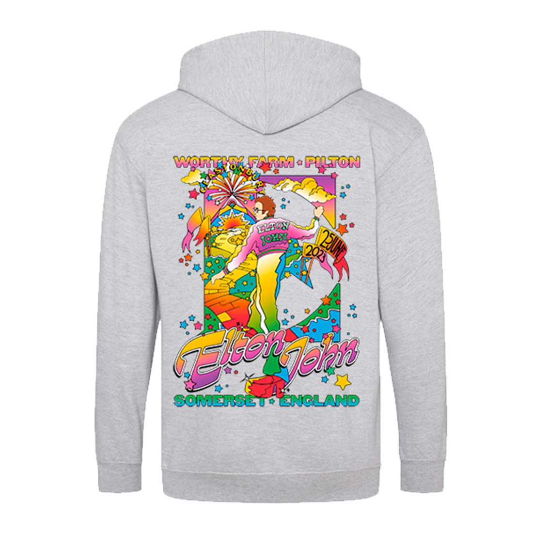 Glastonbury Zip Up Hoodie Elton John