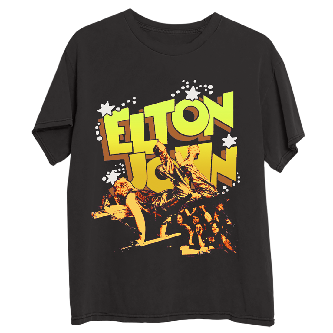 Elton John - EJ Piano Handstand Photo T-Shirt